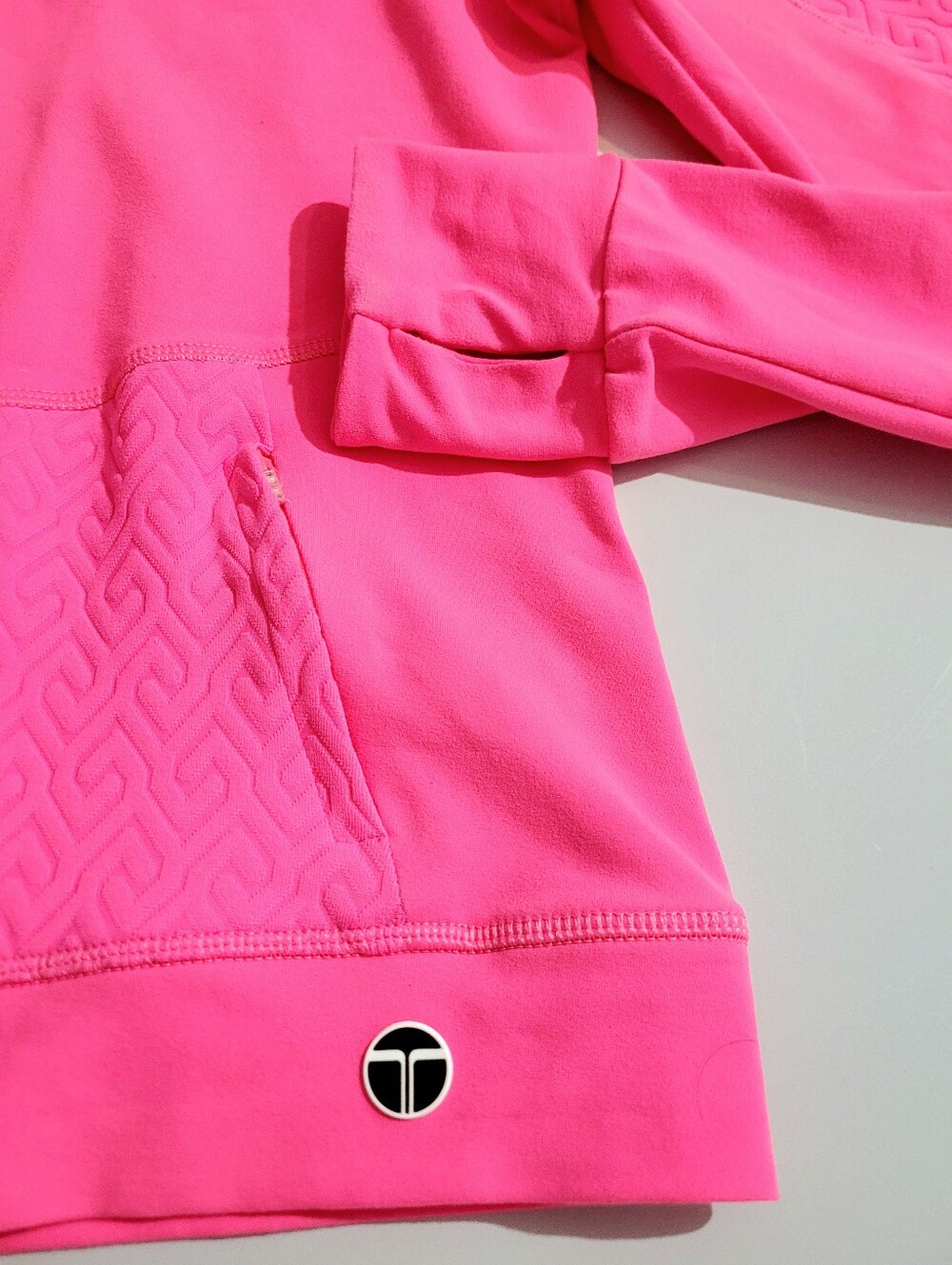Trina Turk Recreation Activewear Set Jacket & Crop Leggings Pink Black Women L - Picture 9 of 16